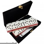 Marion Domino Double Six Red & White Two Tone Tile Jumbo Tournament Size w Spinners in Deluxe Velvet Case  B002JB65HU